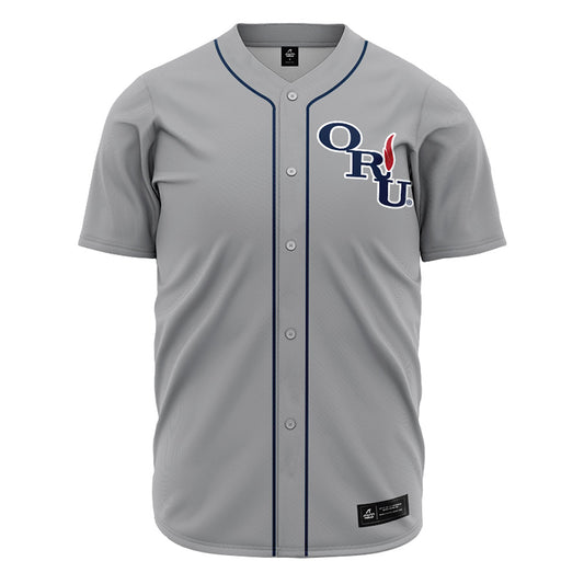 Oral Roberts - NCAA Baseball : Max Lucas - Baseball Jersey Gray