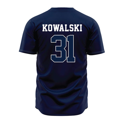 Oral Roberts - NCAA Baseball : Evan Kowalski - Baseball Jersey Navy