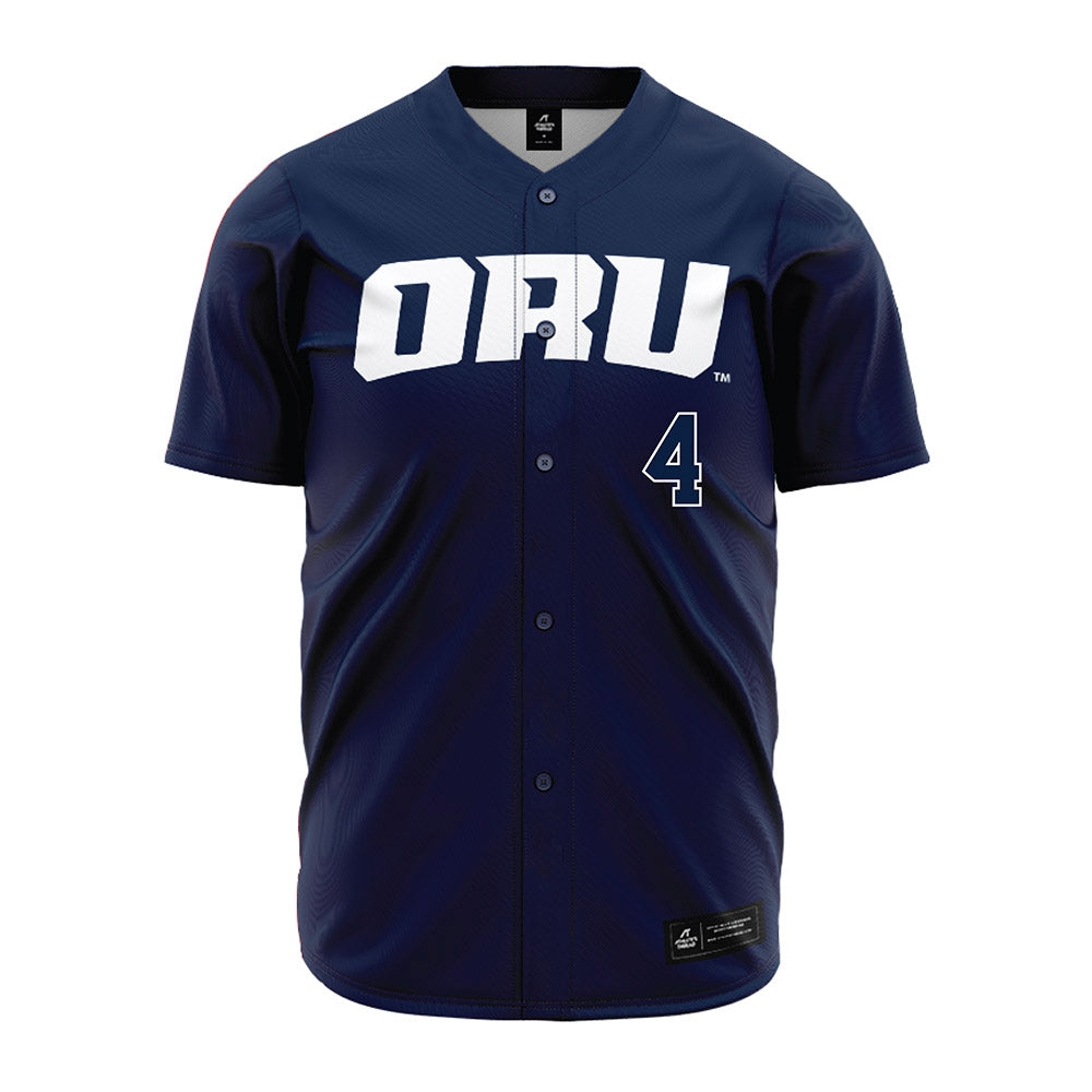 Oral Roberts - NCAA Baseball : Jake McMurray - Baseball Jersey Navy