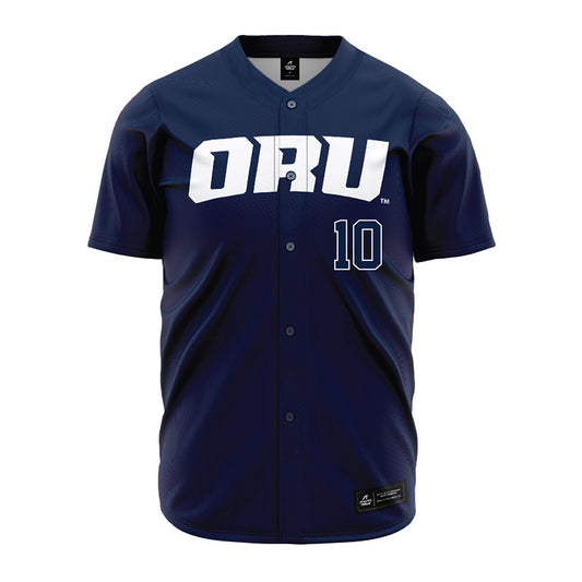 Oral Roberts - NCAA Baseball : Matthew Hogan - Baseball Jersey Navy