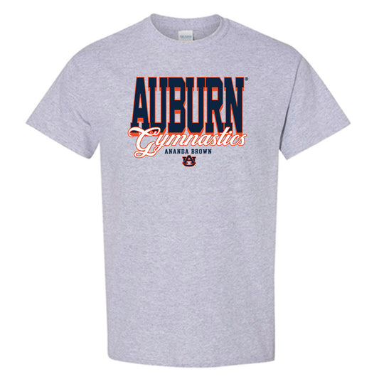 Auburn - NCAA Women's Gymnastics : Ananda Brown -  Grey Fashion Short Sleeve T-Shirt