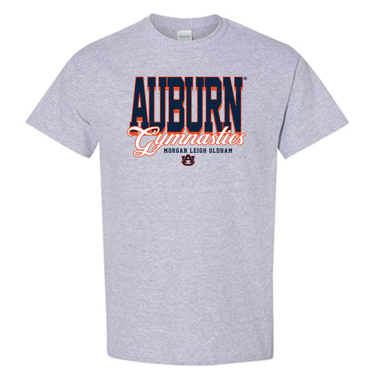 Auburn - NCAA Women's Gymnastics : Morgan Leigh Oldham - Grey Fashion Short Sleeve T-Shirt