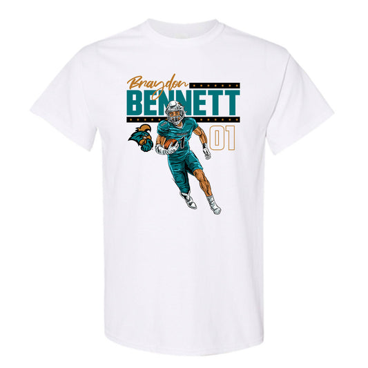 Coastal Carolina - NCAA Football : Braydon Bennett - Caricature Short Sleeve T-Shirt