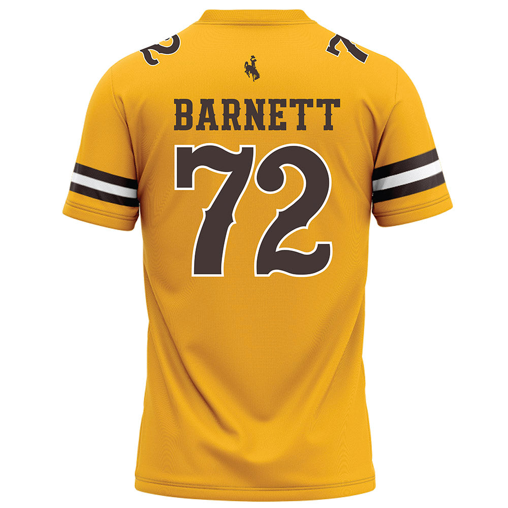 Wyoming - NCAA Football : Caden Barnett - Gold Jersey