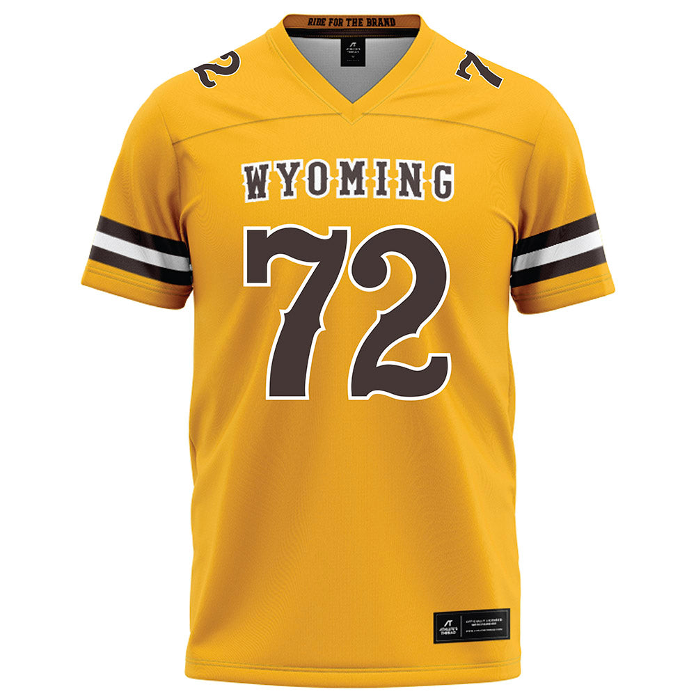 Wyoming - NCAA Football : Caden Barnett - Gold Jersey
