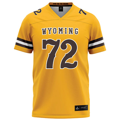 Wyoming - NCAA Football : Caden Barnett - Gold Jersey