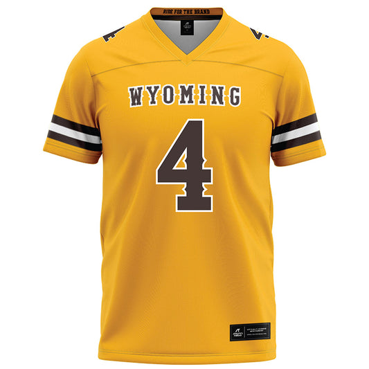 Wyoming - NCAA Football : Harrison Waylee - Gold Jersey