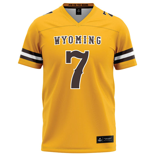 Wyoming - NCAA Football : Da'Qualen (DQ) James - Gold Jersey
