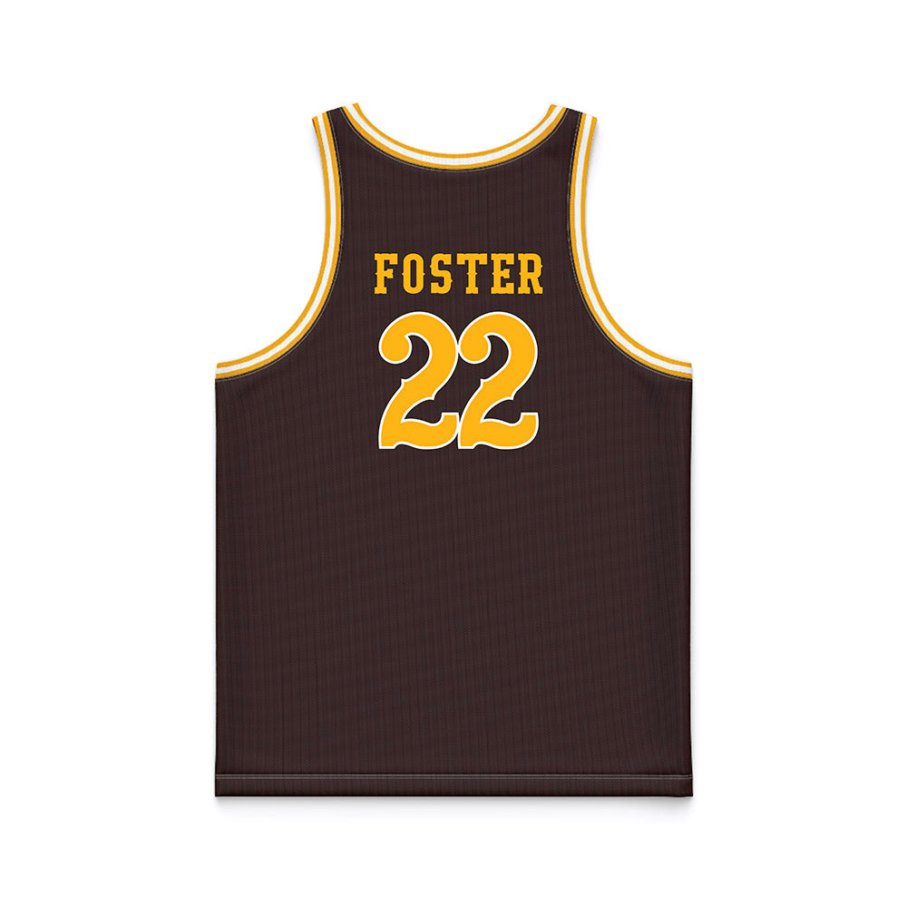 Wyoming - NCAA Men's Basketball : Kenny Foster - Brown Basketball Jersey