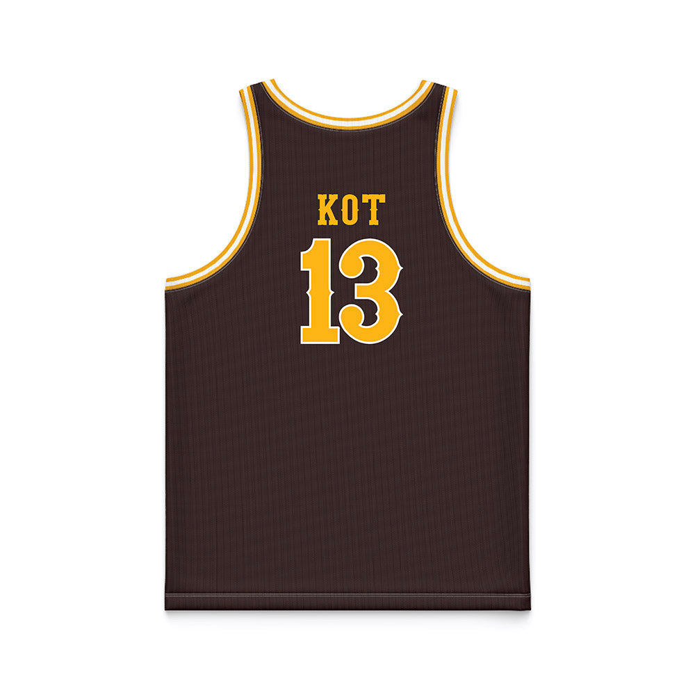 Wyoming - NCAA Men's Basketball : Akuel Kot - Brown Basketball Jersey