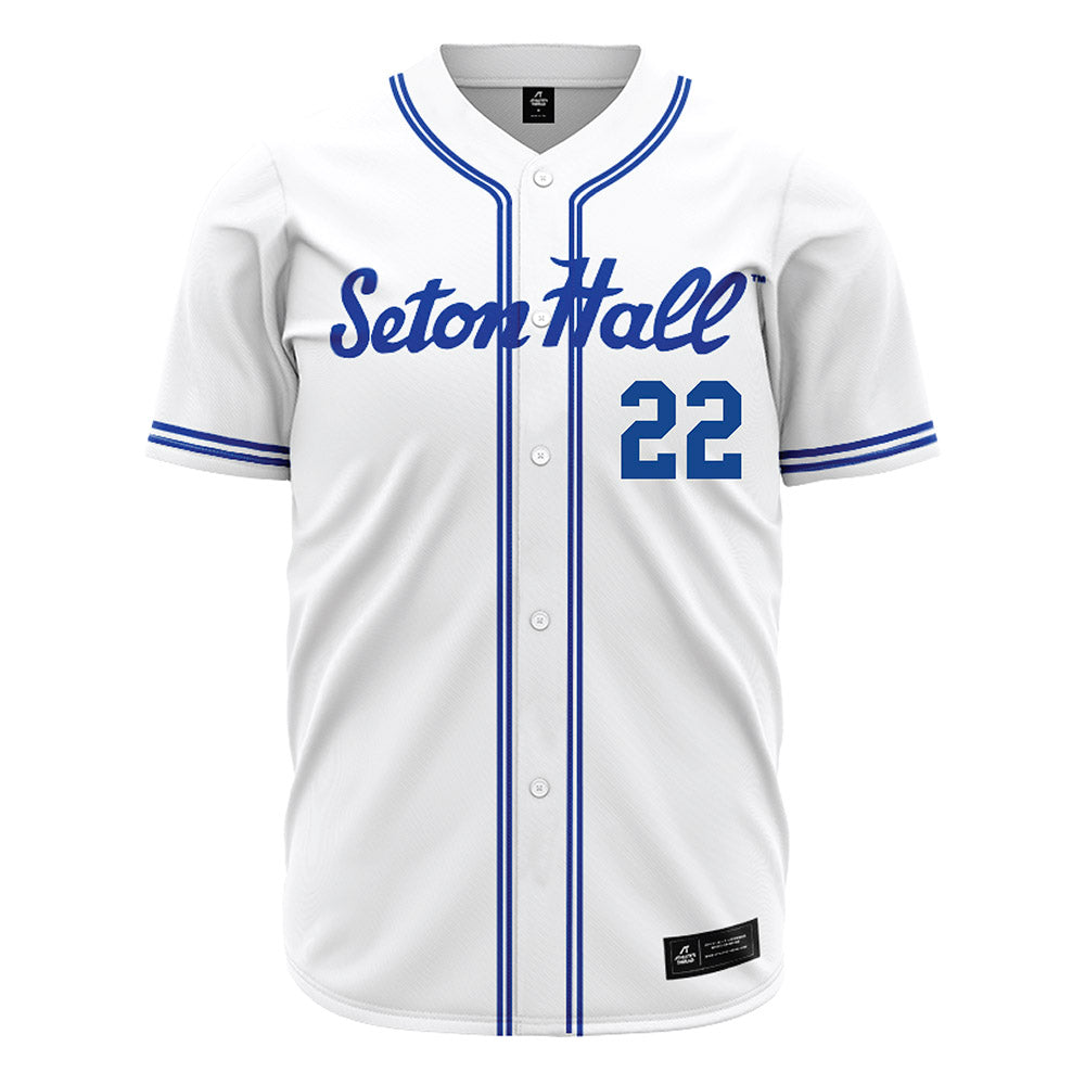 Seton Hall - NCAA Baseball : Nicholas Bisaccia - White Replica Jersey