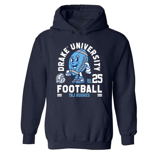 Drake - NCAA Football : Taj Hughes - Fashion Shersey Hooded Sweatshirt