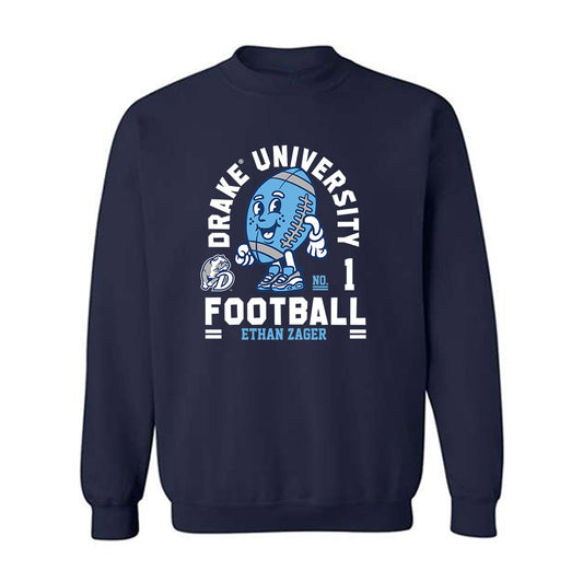 Drake - NCAA Football : Ethan Zager - Crewneck Sweatshirt Fashion Shersey