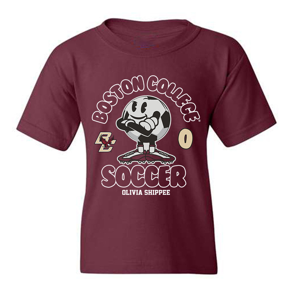 Boston College - NCAA Women's Soccer : Olivia Shippee - Maroon Fashion Shersey Youth T-Shirt