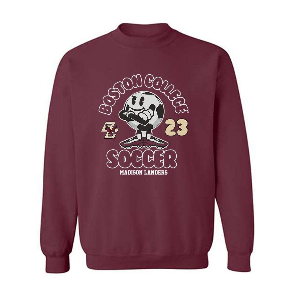 Boston College - NCAA Women's Soccer : Madison Landers - Maroon Fashion Shersey Sweatshirt
