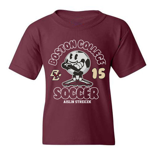 Boston College - NCAA Women's Soccer : Aislin Streicek - Maroon Fashion Shersey Youth T-Shirt