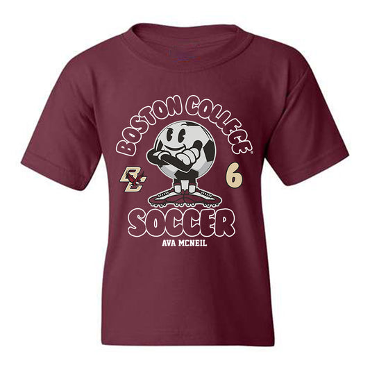 Boston College - NCAA Women's Soccer : Ava McNeil - Maroon Fashion Shersey Youth T-Shirt