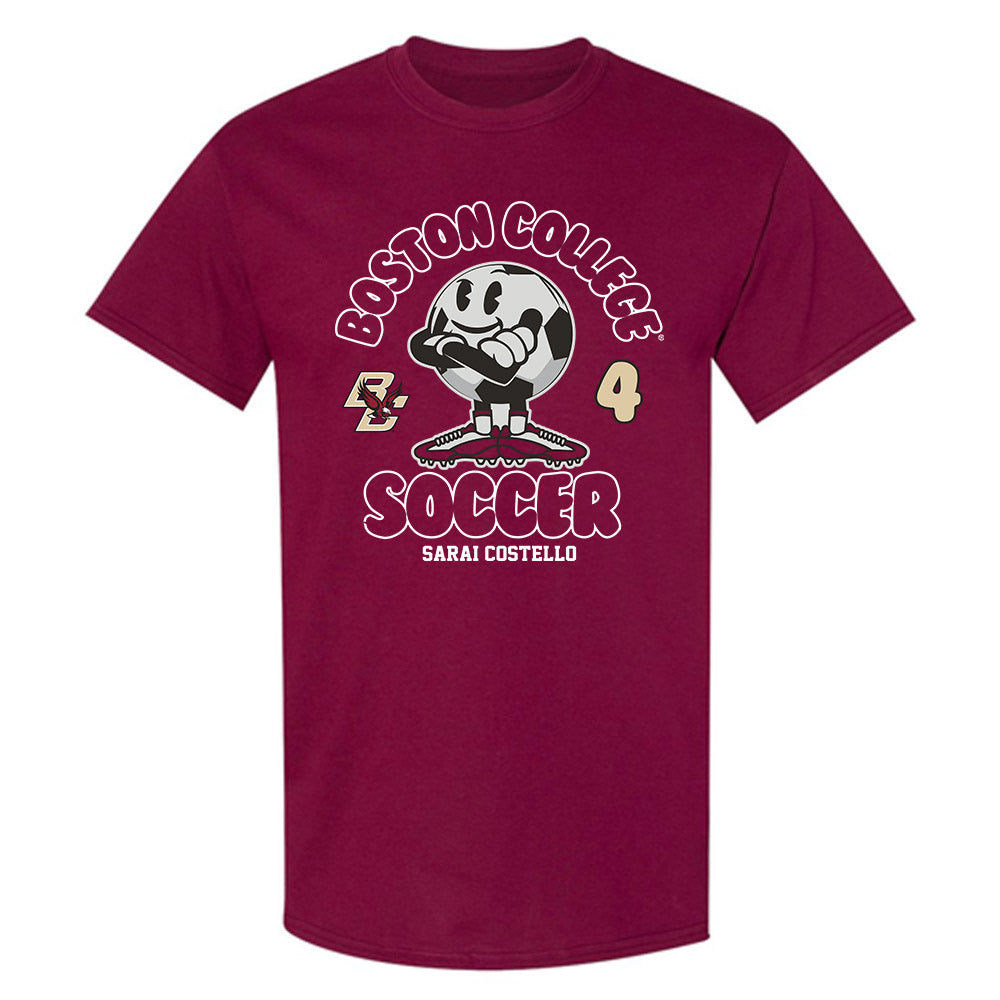 Boston College - NCAA Women's Soccer : Sarai Costello - Maroon Fashion Shersey Short Sleeve T-Shirt