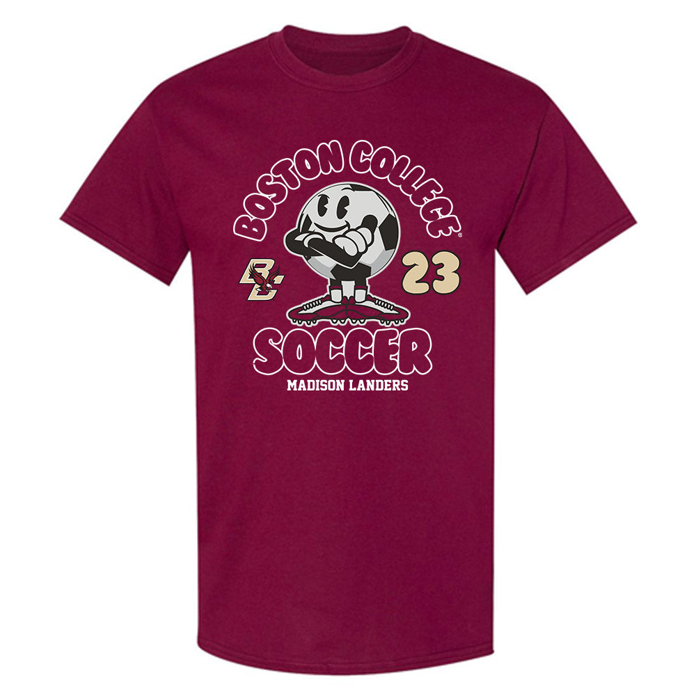 Boston College - NCAA Women's Soccer : Madison Landers - Maroon Fashion Shersey Short Sleeve T-Shirt