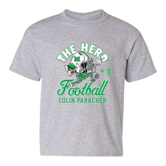 Marshall - NCAA Football : Colin Parachek - Grey Fashion Shersey Youth T-Shirt