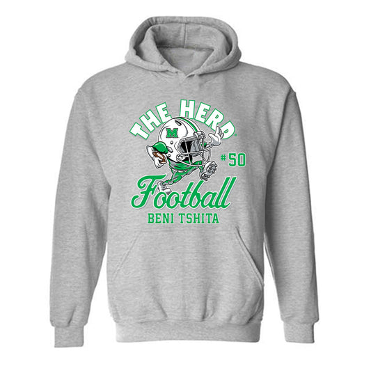 Marshall - NCAA Football : Beni Tshita - Fashion Shersey Hooded Sweatshirt