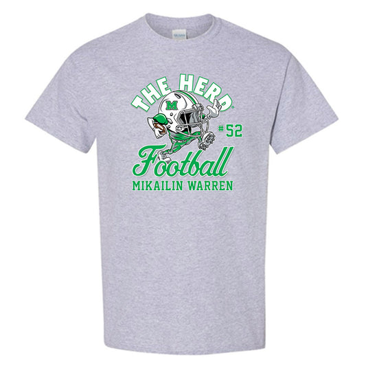 Marshall - NCAA Football : Mikailin Warren - Fashion Shersey Short Sleeve T-Shirt