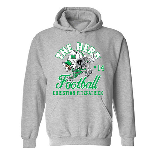 Marshall - NCAA Football : Christian Fitzpatrick - Hooded Sweatshirt Fashion Shersey