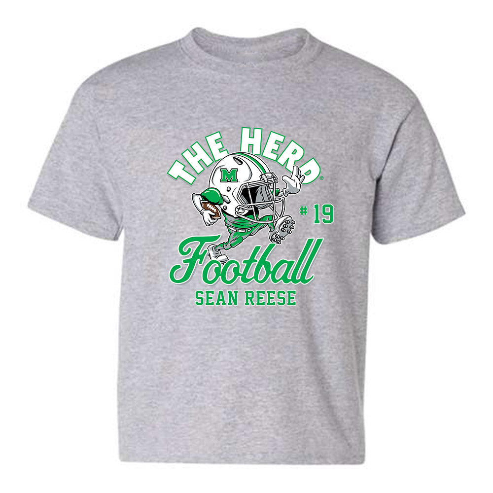 Marshall - NCAA Football : Sean Reese - Grey Fashion Youth T-Shirt