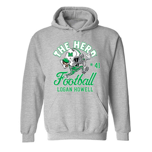 Marshall - NCAA Football : Logan Howell - Hooded Sweatshirt Fashion Shersey