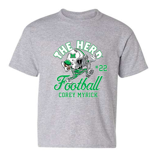 Marshall - NCAA Football : Corey Myrick - Youth T-Shirt Fashion Shersey