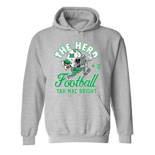 Marshall - NCAA Football : Tah Mac Bright - Hooded Sweatshirt Fashion Shersey