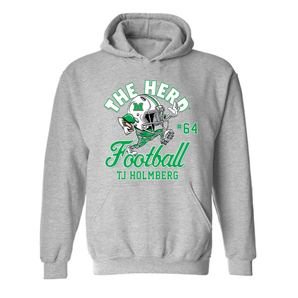 Marshall - NCAA Football : TJ Holmberg - Hooded Sweatshirt Fashion Shersey