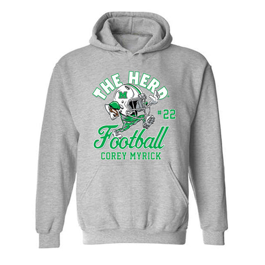 Marshall - NCAA Football : Corey Myrick - Hooded Sweatshirt Fashion Shersey