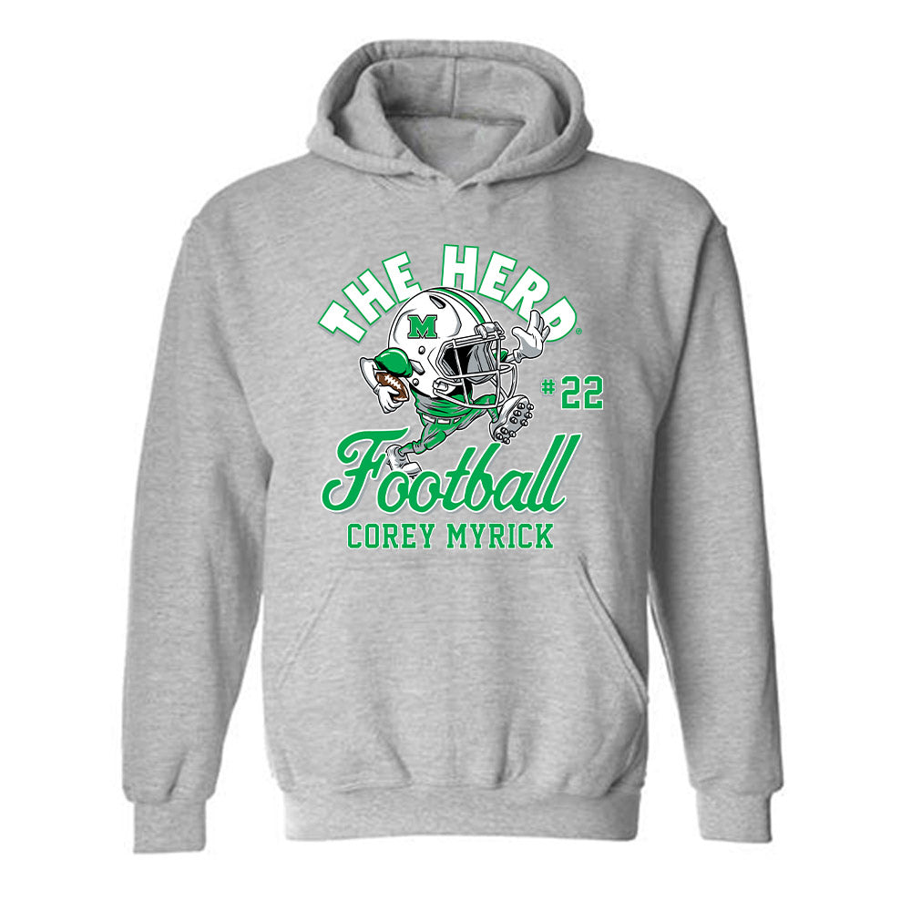 Marshall - NCAA Football : Corey Myrick - Hooded Sweatshirt Fashion Shersey