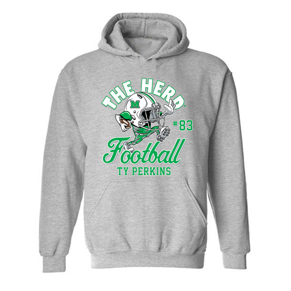 Marshall - NCAA Football : Ty Perkins - Hooded Sweatshirt Fashion Shersey