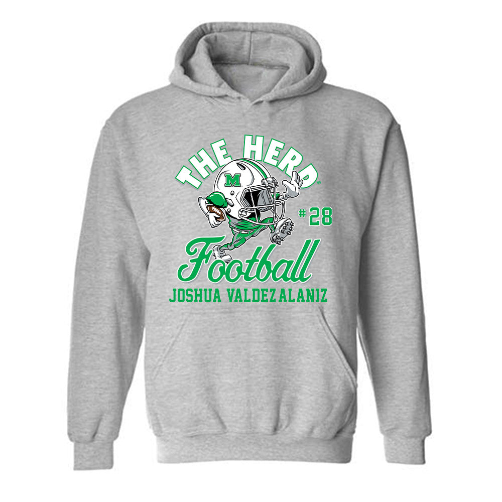 Marshall - NCAA Football : Joshua Valdez-alaniz - Fashion Shersey Hooded Sweatshirt