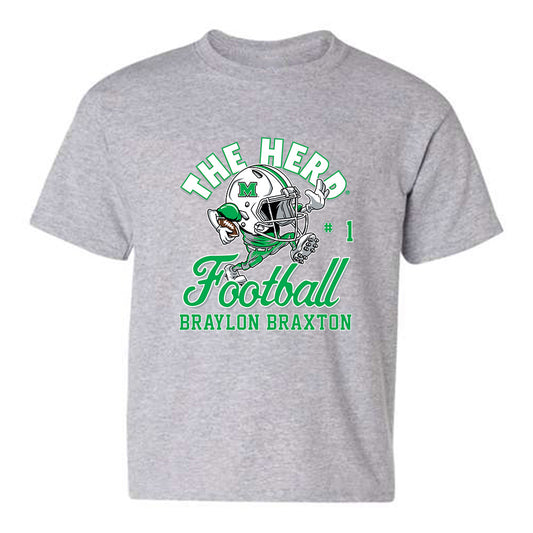 Marshall - NCAA Football : Braylon Braxton - Youth T-Shirt Fashion Shersey