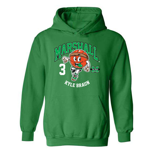 Marshall - NCAA Men's Basketball : Kyle Braun - Hooded Sweatshirt Fashion Shersey