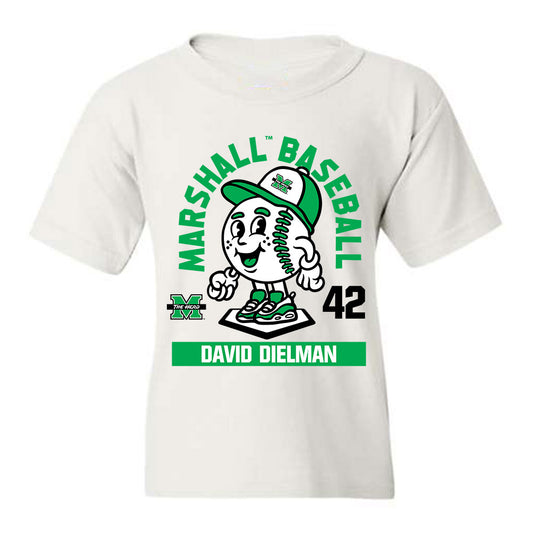 Marshall - NCAA Baseball : David Dielman - Youth T-Shirt Fashion Shersey