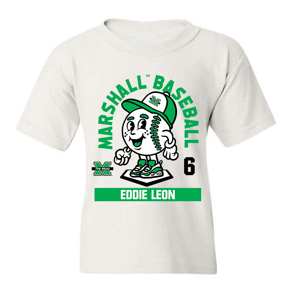 Marshall - NCAA Baseball : Eddie Leon - Youth T-Shirt Fashion Shersey