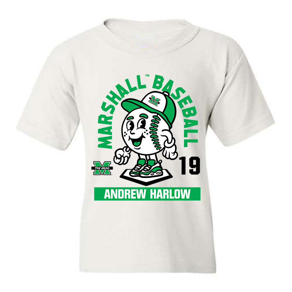 Marshall - NCAA Baseball : Andrew Harlow - Youth T-Shirt Fashion Shersey