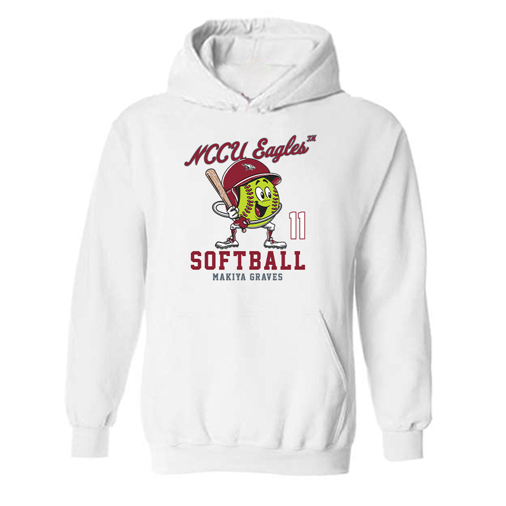 NCCU - NCAA Softball : Makiya Graves - Hooded Sweatshirt Fashion Shersey