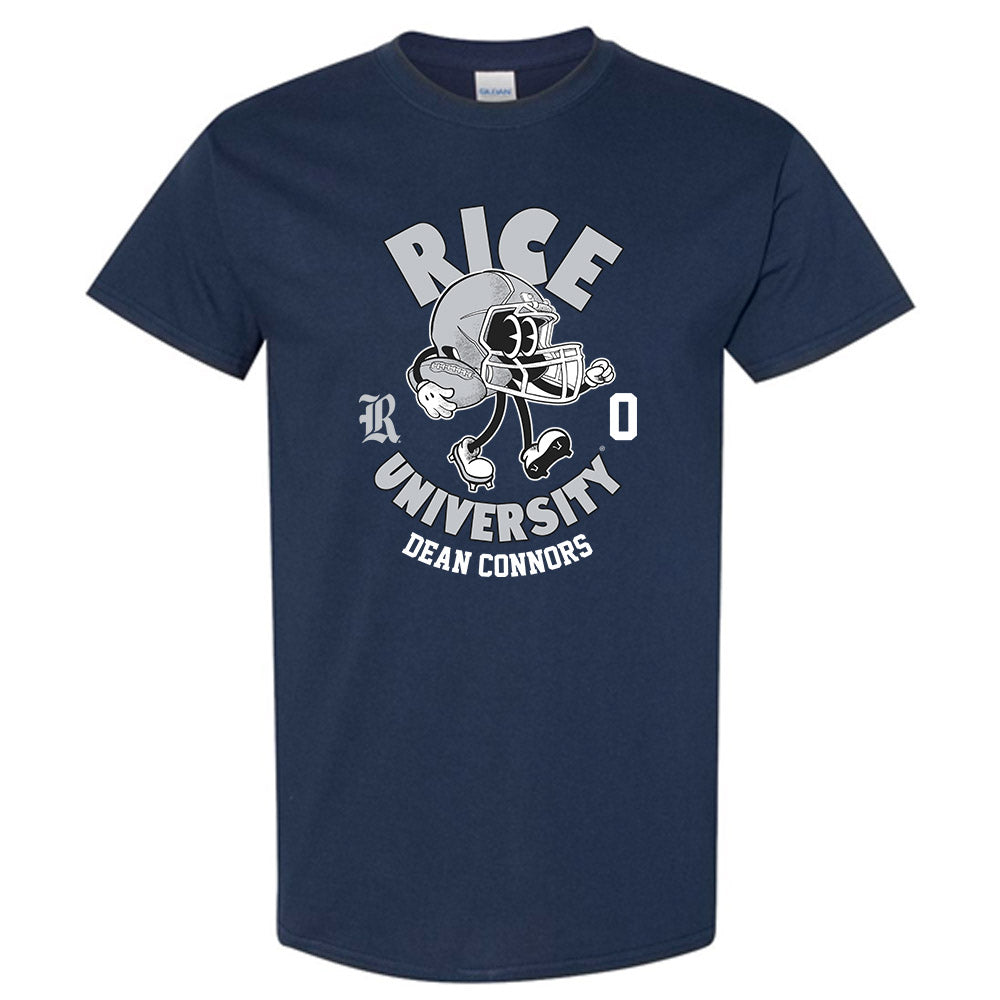 Rice - NCAA Football : Dean Connors - Navy Fashion Shersey Short Sleeve T-Shirt