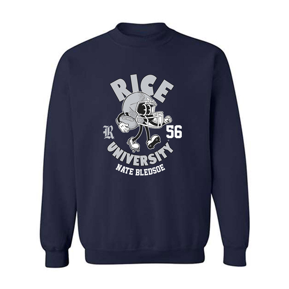 Rice - NCAA Football : Nate Bledsoe - Navy Fashion Sweatshirt
