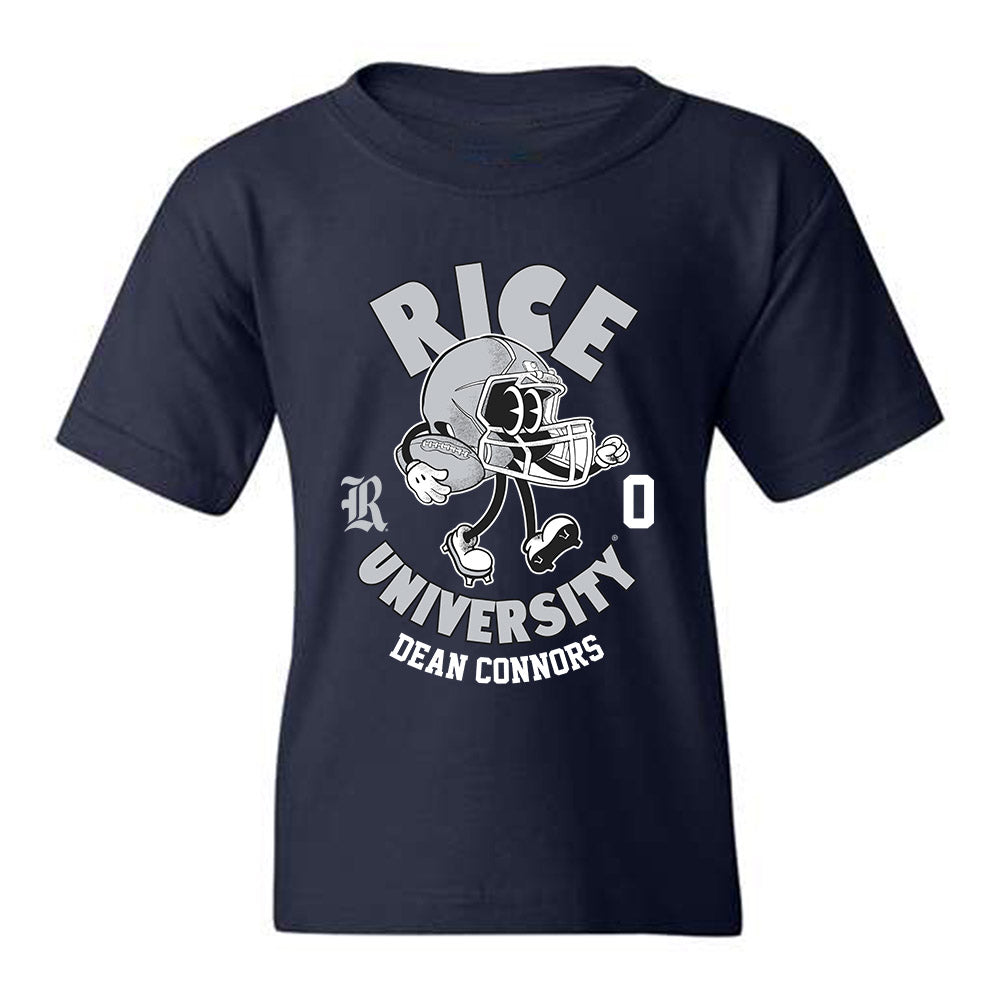 Rice - NCAA Football : Dean Connors - Navy Fashion Shersey Youth T-Shirt