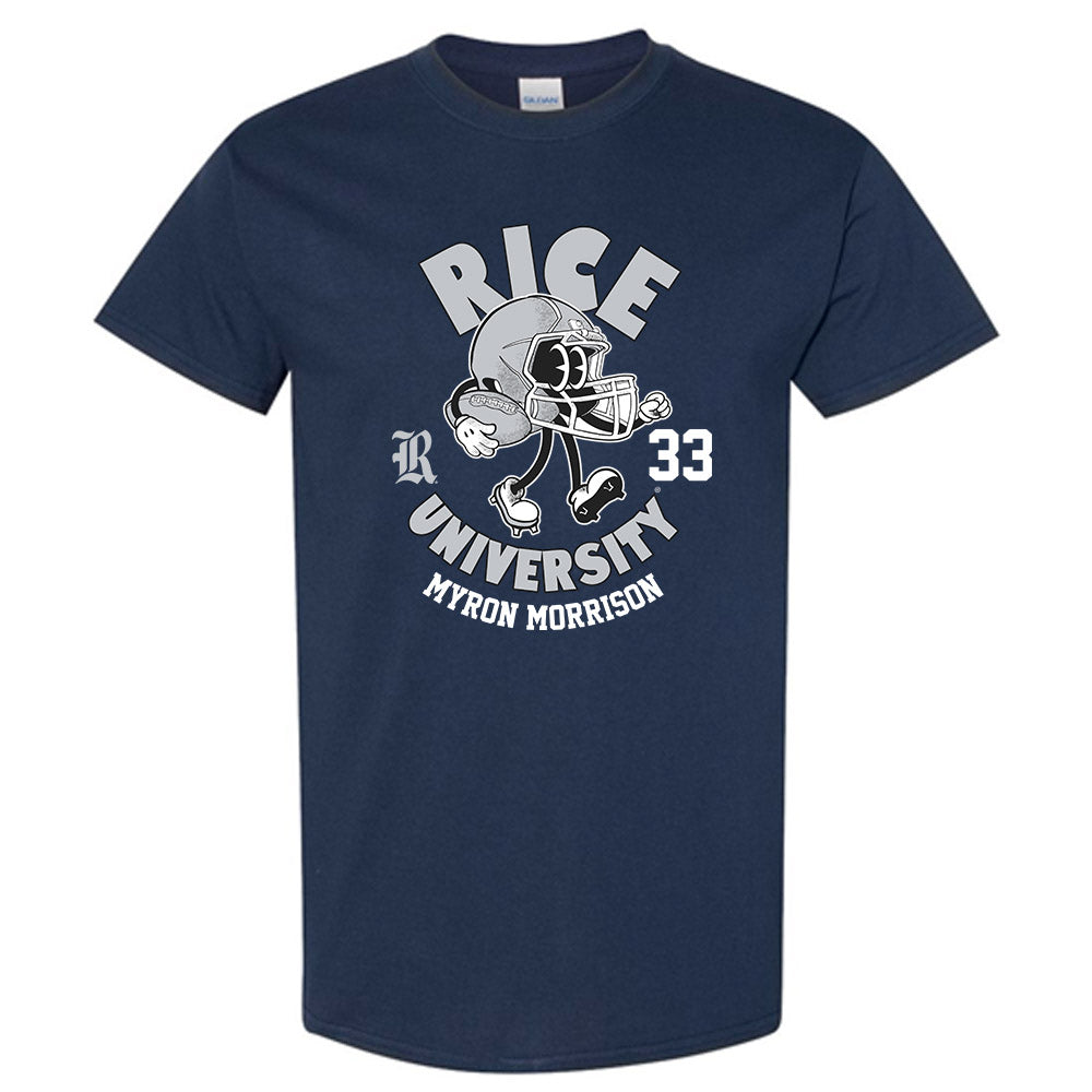 Rice - NCAA Football : Myron Morrison - Navy Fashion Shersey Short Sleeve T-Shirt