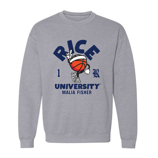 Rice - NCAA Women's Basketball : Malia Fisher - Crewneck Sweatshirt Fashion Shersey