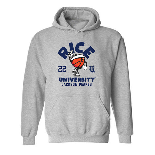 Rice - NCAA Men's Basketball : Jackson Peakes - Hooded Sweatshirt Fashion Shersey