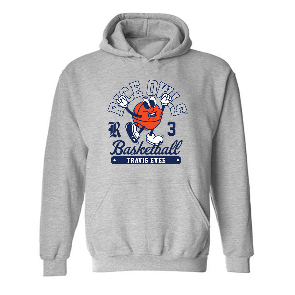 Rice - NCAA Men's Basketball : Travis Evee - Hooded Sweatshirt Fashion Shersey