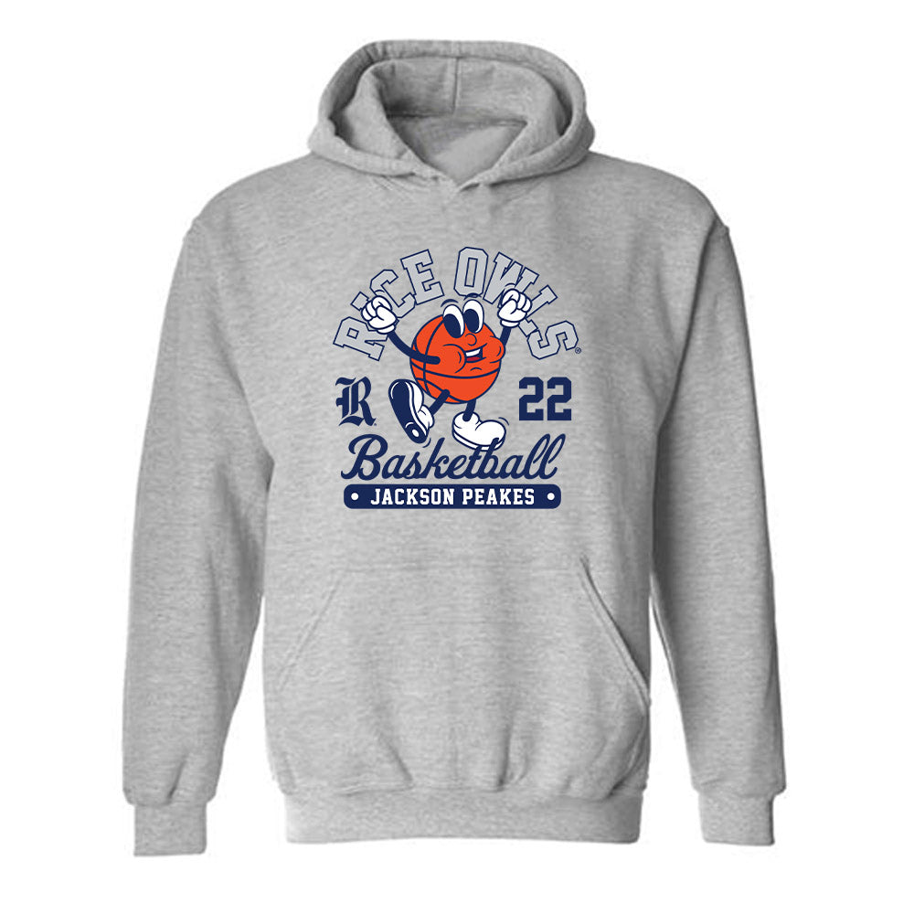 Rice - NCAA Men's Basketball : Jackson Peakes - Hooded Sweatshirt Fashion Shersey